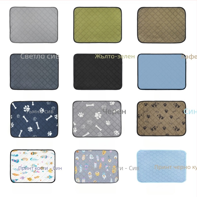 Подложка за пелени за домашни любимци, водоустойчива, переща се, силно засмукваща, дебела подложка за обучение на домашни любимци, развъдник за малки кучета