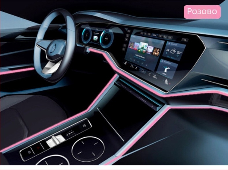 Светеща линия студена светлина високотехнологична електролуминесцентна черна амбиентна светлина 3,5 м Vusb комплект за запечатване на продукта атмосфера