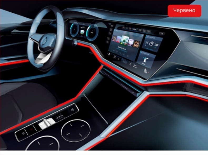 Светеща линия студена светлина високотехнологична електролуминесцентна черна амбиентна светлина 3,5 м Vusb комплект за запечатване на продукта атмосфера