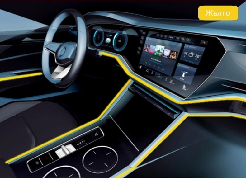 Светеща линия студена светлина високотехнологична електролуминесцентна черна амбиентна светлина 3,5 м Vusb комплект за запечатване на продукта атмосфера