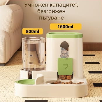 Купа за котки с голям капацитет, хранилка за питейна вода за котки, автоматична хранилка за подновяване на храна, купа за домашни любимци, домашни любимци
