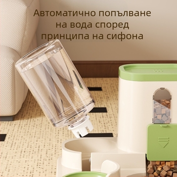 Купа за котки с голям капацитет, хранилка за питейна вода за котки, автоматична хранилка за подновяване на храна, купа за домашни любимци, домашни любимци