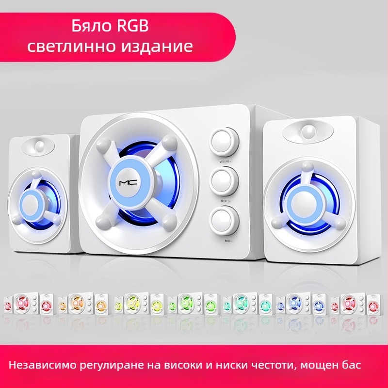 Трансграничен компютърен кабелен Bluetooth аудио настолен универсален креативна личност USB малък настолен високоговорител субуфер на едро