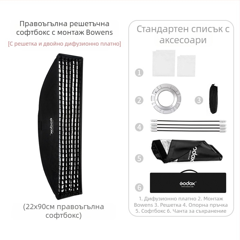 Shen Niu godox 22*90 30*120 35*140 35*160 Студийно осветление Baorongkou Grid мека светлинна кутия