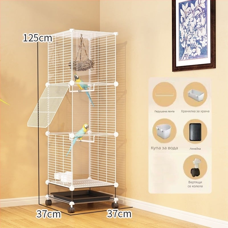 Прозрачна декоративна клетка за папагалче, папагал, Xuanfeng, божур, птица, бродирано око, домакинство, голям размер, вила, метал, дом, голямо пространство