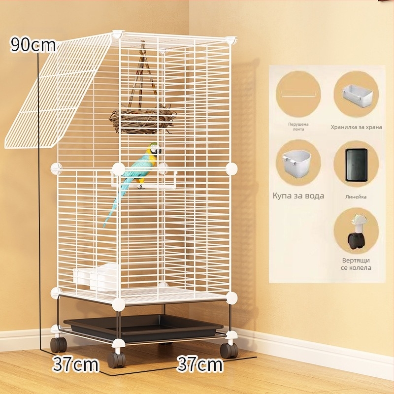 Прозрачна декоративна клетка за папагалче, папагал, Xuanfeng, божур, птица, бродирано око, домакинство, голям размер, вила, метал, дом, голямо пространство