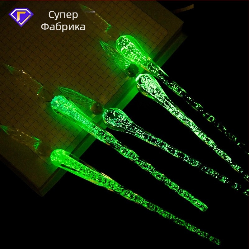 Фабрично директно ръчно изработена светеща стъклена писалка, потопена във вода, светеща писалка за табели, светеща писалка