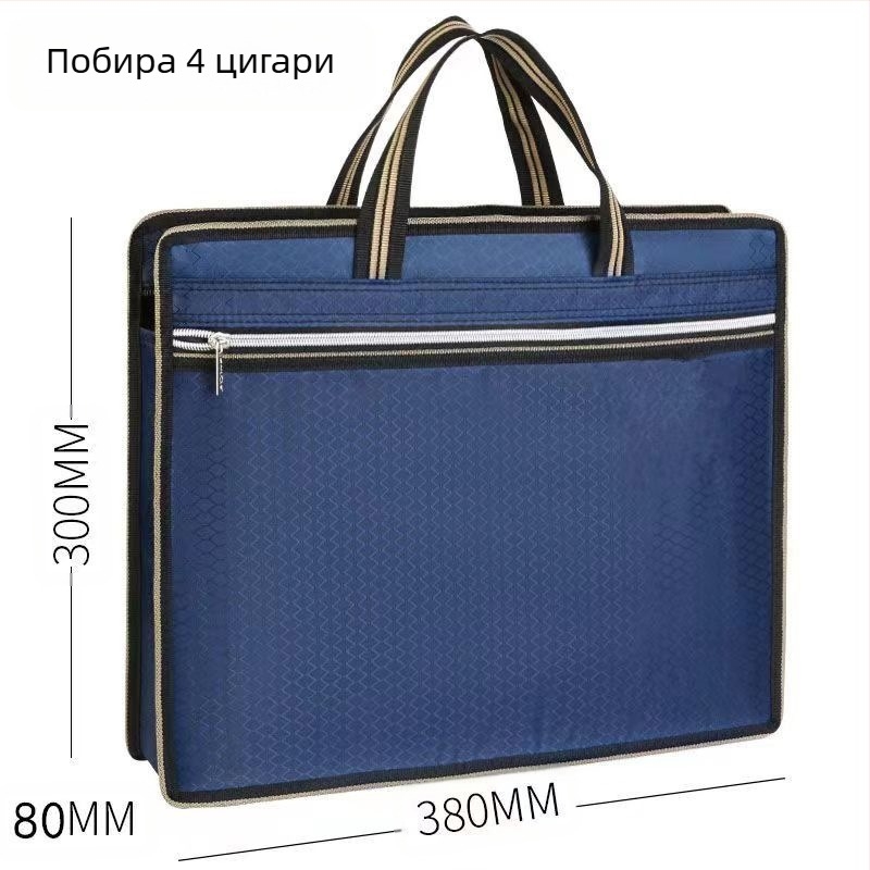 Търговия на едро преносимо куфарче за конференции от плат Оксфорд с цип, чанта за съхранение на данни, чанта за файлове с печатно лого