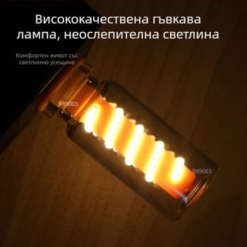 RX9003 Прозрачна сензорна USB нощна лампа за легло, лампа за спане, ръчна многоцветна LED атмосферна светлина, ритъм