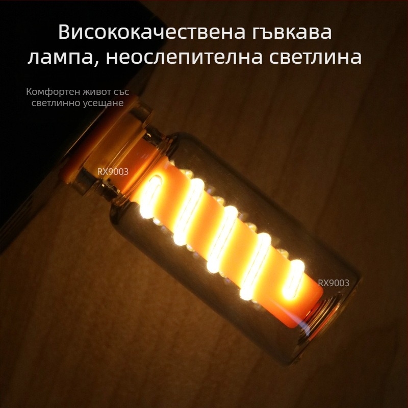 RX9003 Прозрачна сензорна USB нощна лампа за легло, лампа за спане, ръчна многоцветна LED атмосферна светлина, ритъм