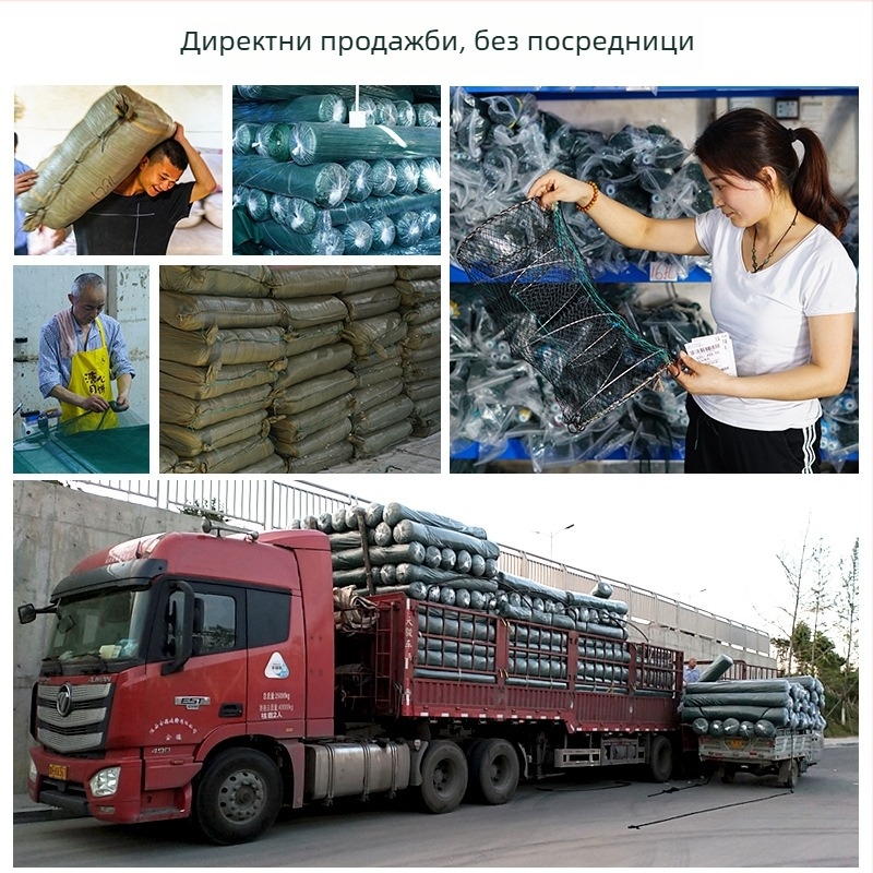 Риболовна клетка с ветрилообразна мрежа, сгъваем съд за скариди, рибарска мрежа, мрежа за заземяване, клетка за риба, улов на риба, улов на риба, змиорка и омар, може да влиза и излиза само от скариди