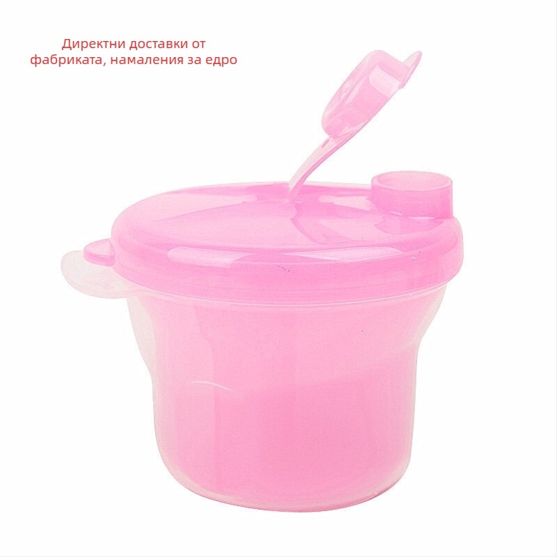 Фабрика на едро за бебешко мляко на прах, преносима кутия за разделител на мляко на прах с три отделения, въртяща се опаковка за закуска с мляко на прах