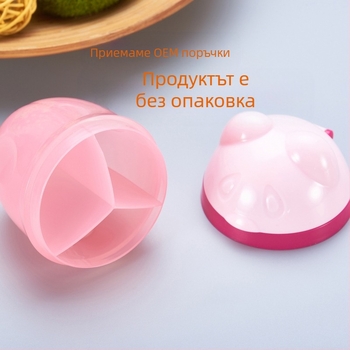 Фабрично директно трислойно преносимо мляко на прах с три отделения, въртящо се кутия за мляко на прах за новородено, кутия за съхранение на мляко на прах