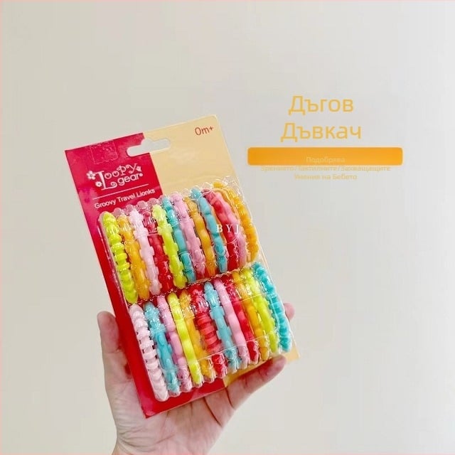 Дъга за зъби Бебешки пръстен за зъби Дъга Пръстен за никнене на зъби на едро Безопасен пластмасов пръстен за съединител