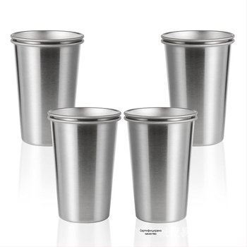 304 неръждаема стомана еднослойна къдрава бирена чаша проста външна придружаваща удобна чаша за студена напитка външна търговия на едро