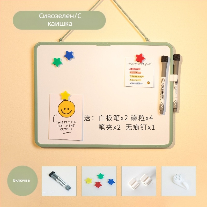 Funi Дъска за писане за обучение, изтриваема поставка за писане, детска домакинска двустранна бяла дъска, магнитна висяща настолна малка бяла дъска