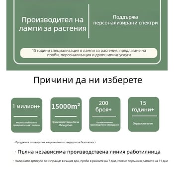 Лампа за растения T20 с пълен спектър, лампа за растеж на сукуленти, допълнителна светлина за зелени растения, LED лампа за растеж на цветя и растения.