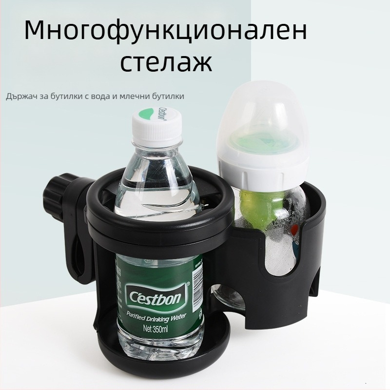 Трансгранична бебешка количка Amazon, въртяща се поставка за чаши „Две в едно“, предпазна седалка, електрическа бутилка за вода за кола, двойна поставка за бутилка