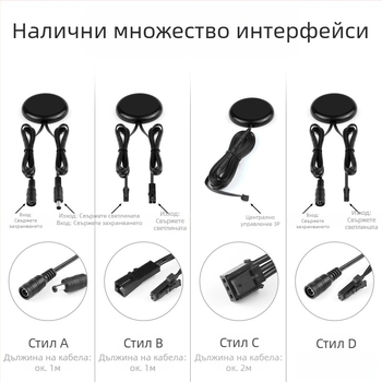 LED светлинна лента с докосване, димер, ръчно сканиране, сензор, контролер, домашен шкаф, гардероб, превключвател за осветление на едро