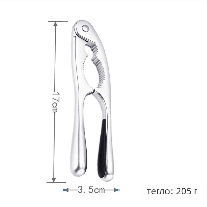 Клипс за сушени плодове от неръждаема стомана, щипка за кедрови ядки, домакински щипка за орехи, лешници, малки клещи за пекани, отворени на едро