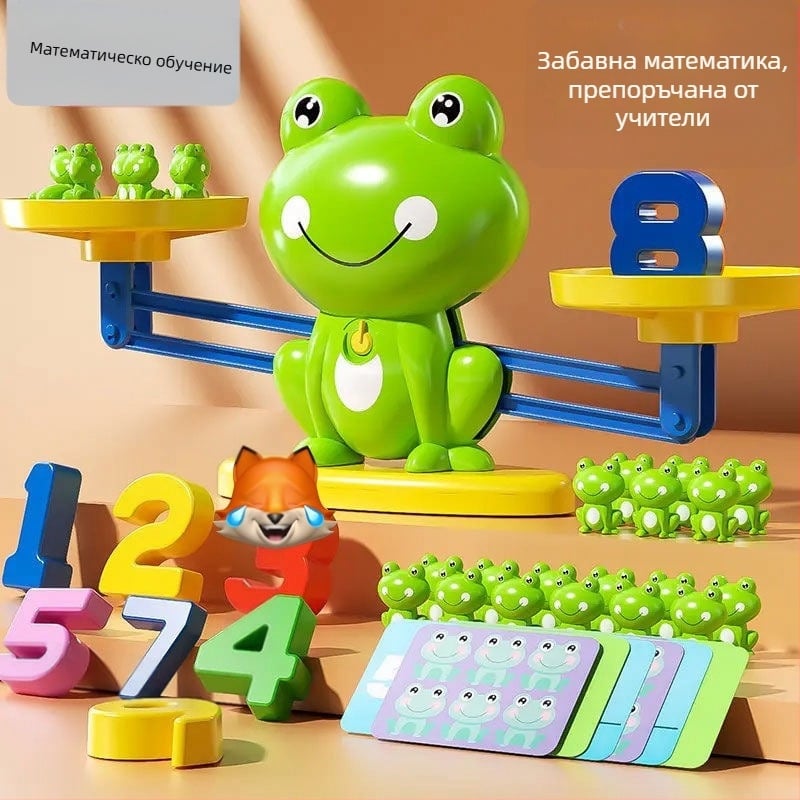 Детска дигитална жаба за баланс, играчка за ранно образование, развитие на интелигентността, бебешко когнитивно логическо мислене, обучение