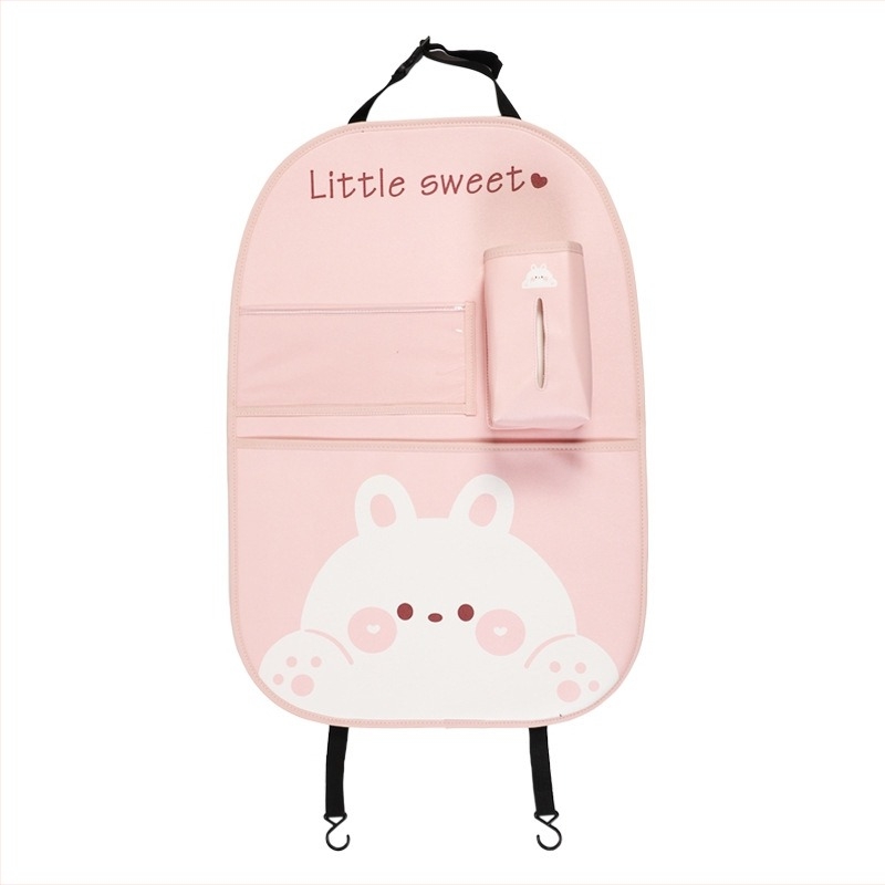 Подложка против удари за облегалката на автомобилната седалка, карикатурен печат, задна подложка против износване за автомобилна седалка, креативна многофункционална защитна подложка за автомобил