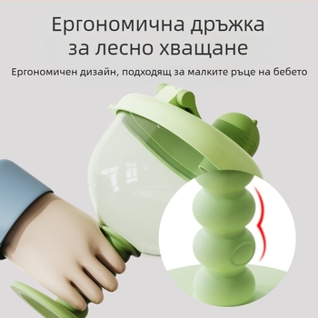 Бебешка учебна чаша за пиене, чаша от Pp материал, домакинска детска сламена чаша, чаша за мляко против падане с кантар на едро