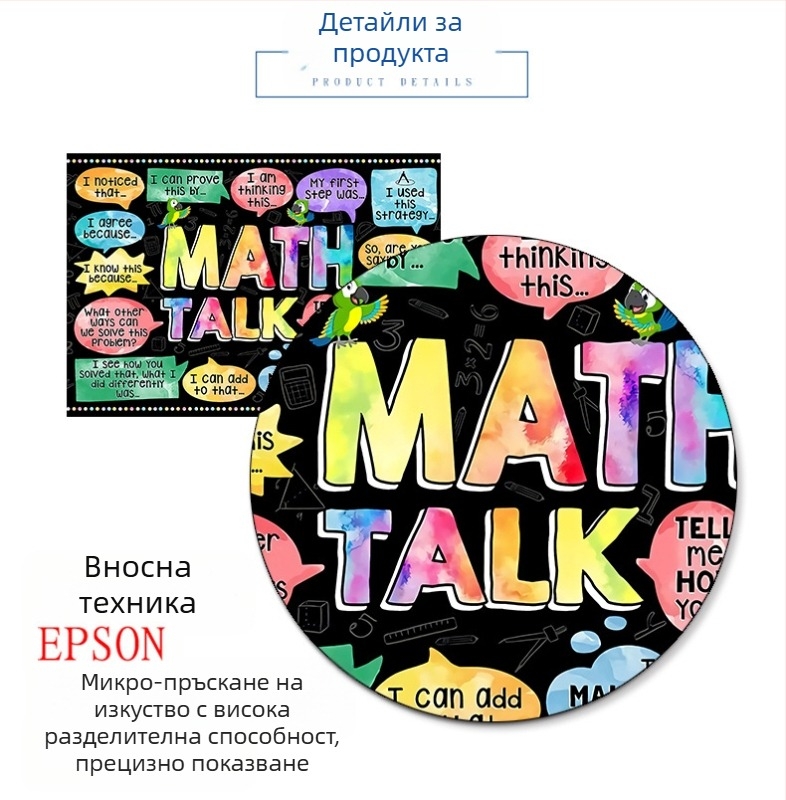 Вдъхновяващ плакат за учители в класната стая с английски букви, боядисан със спрей, математическа формула, декорация на стена в класната стая, боядисана със сърцевина