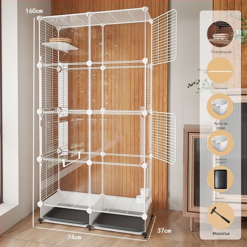 Голяма клетка за птици за домашна употреба, луксозна вила за папагали и корели, нов модел, устойчив на пръски, за малки птици като врабчета и папагали