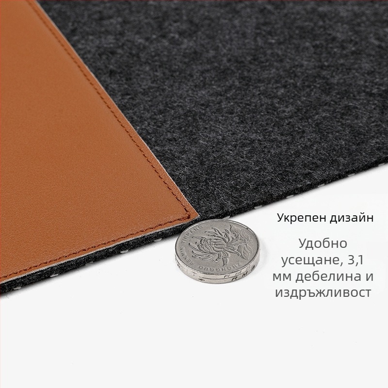 Подложка за мишка от филц, кожена подложка за лаптоп, изключително голяма, устойчива на петна, подложка за електронни спортове, подложка за писане на бюро