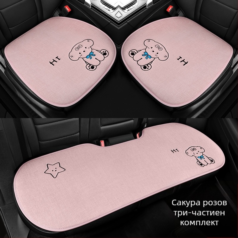 24 нови кученца памучни и ленени дишащи платнени възглавници за кола, универсални многокомпонентни комплекти, малки, от три части, производители на едро