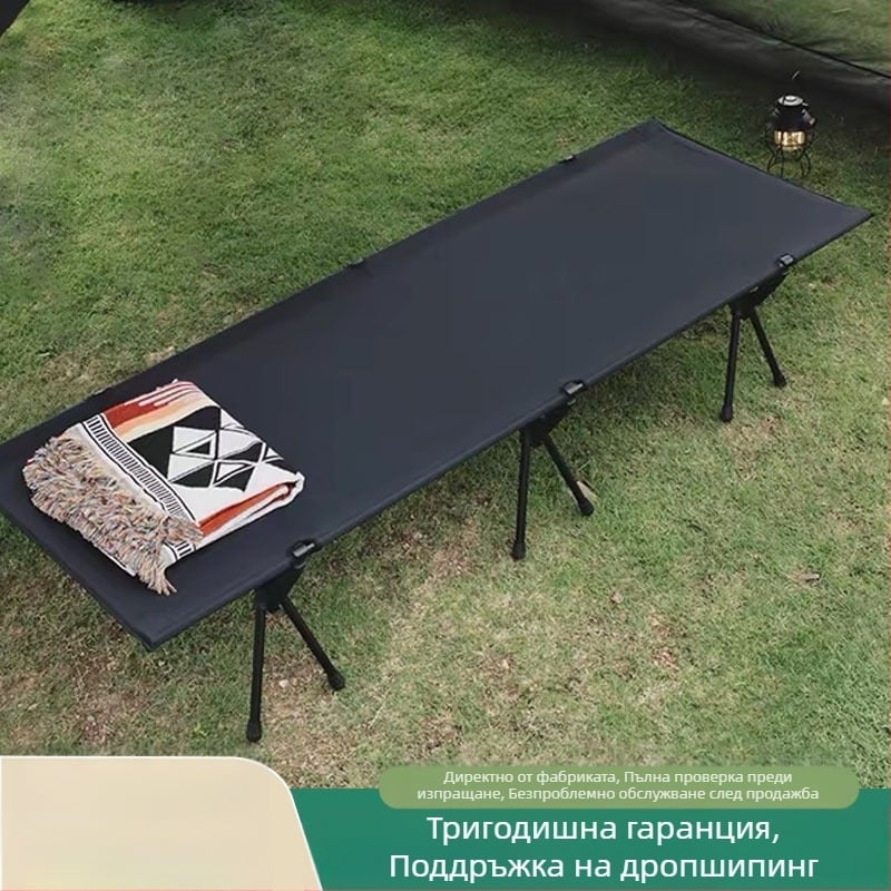 Сгъваемо легло за къмпинг на открито, офис дрямка, легло-компаньон, военно легло от алуминиева сплав от плат Оксфорд, леко и преносимо