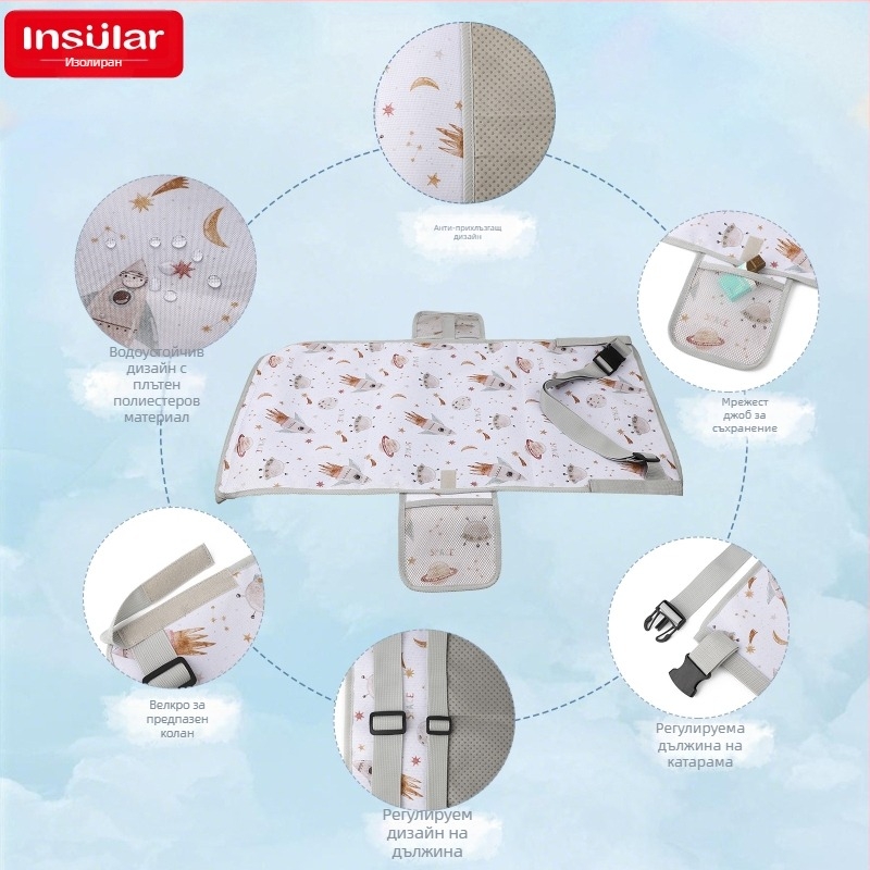 Водоустойчива детска седалка за пътуване в самолет, удължителна подложка, анимационен детски хамак за пътуване в самолет