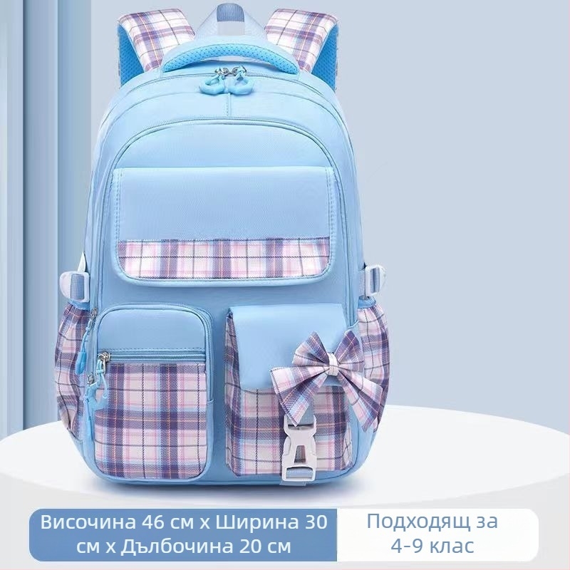 Раници за ученици от началното училище на едро, женски модели, сладка анимационна панделка, голям капацитет, раница за намаляване на тежестта, детска раница за защита на гръбначния стълб