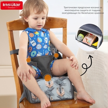 Преносима многофункционална чанта за през рамо за мама, детска седалка, възглавница за бебешки стол за хранене, възглавница за столче