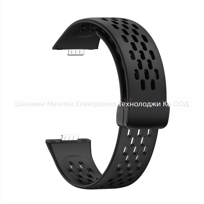 Huawei Watch Fit3 мрежеста силиконова каишка с магнитна закопчалка и сгъваща закопчалка, 24 мм