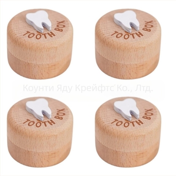Проста кутия за бебешки млечни зъби от масивно дърво, кръгла, универсална детска кутия за фетални косми, дървена кутия за млечни зъби, пъпна връв, бук, кутия за съхранение на млечни зъби