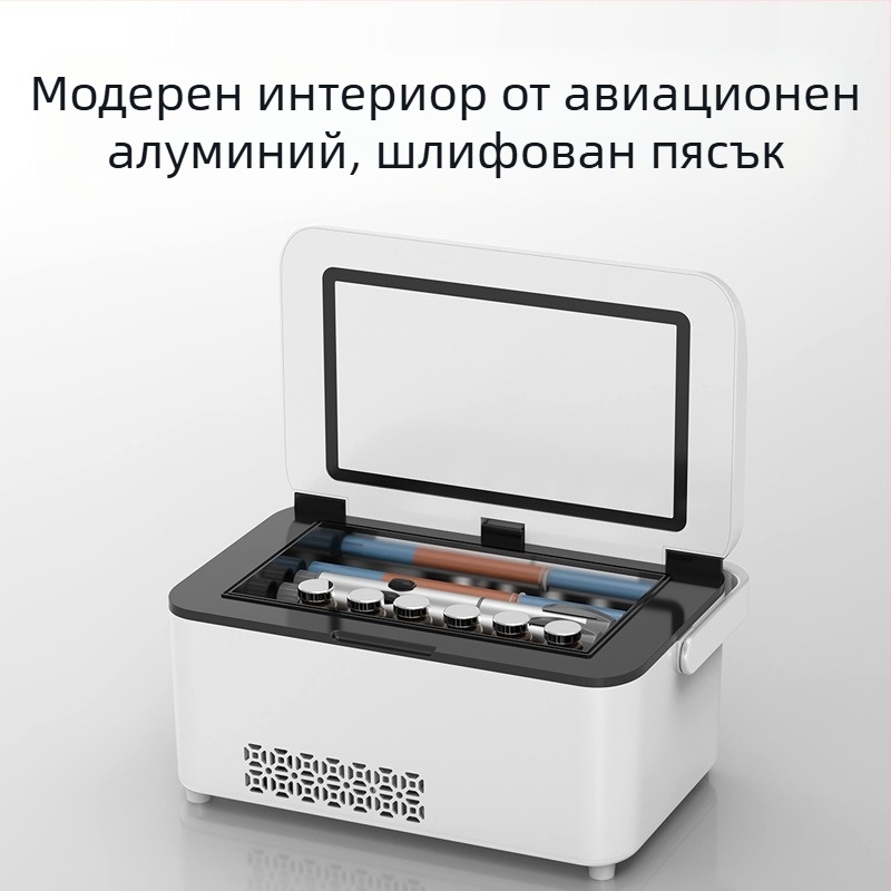 Преносим хладилник за инсулин Kubao, мини хладилник за кола за дома с двойна употреба, 0-8 градуса, хладилник US8, малък хладилник за презареждане