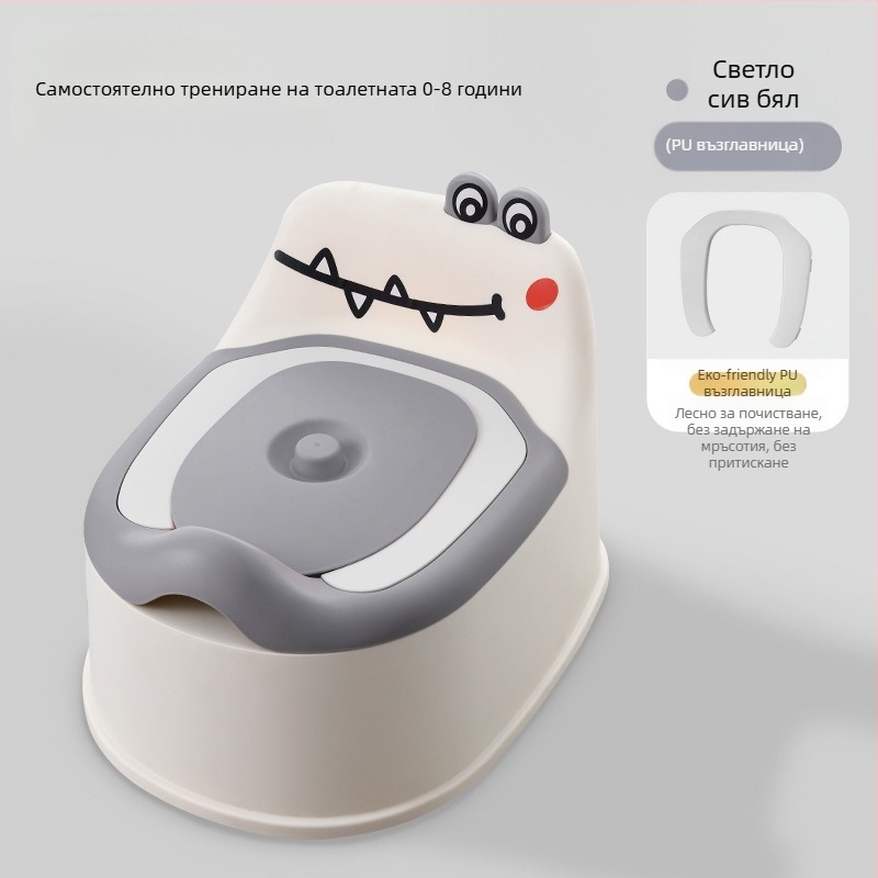 Малка детска тоалетна с анимационен динозавър, малка тоалетна, обикновена бебешка тоалетна, детска тоалетна, кофа за урина