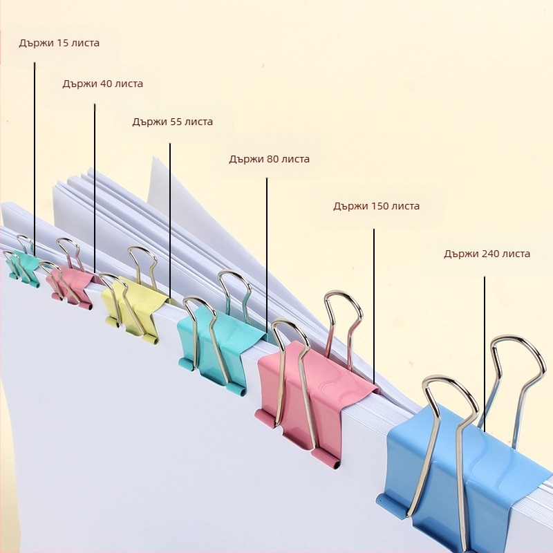 Chenguang канцеларски материали цветна щипка с дълга опашка, голяма тестова щипка 25 мм, малка метална щипка за пилешка опашка, малка щипка