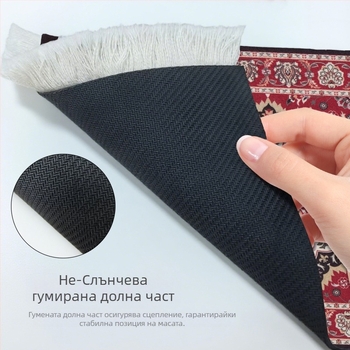 Трансгранична горещо продавана подложка за мишка с пискюли, малка, Jit, дропшипинг, бохемски етнически стил, неплъзгаща се изолирана подложка за чадъри