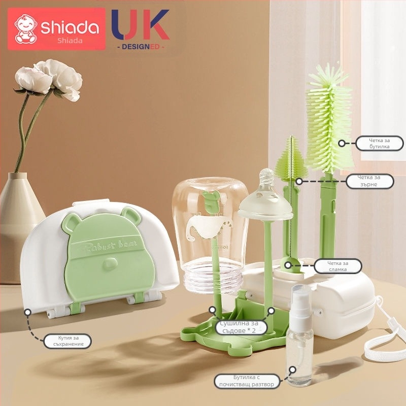 Силиконова шише за новородени, 6 месеца и повече, залъгалка за бебе с дъгообразен дизайн за кърма