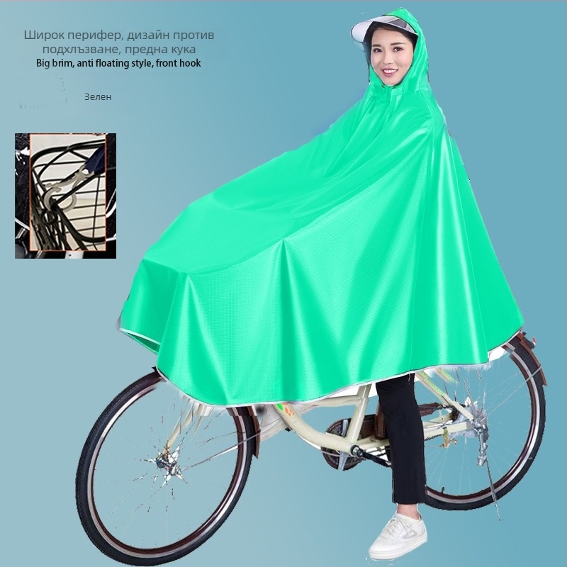 Дъждобран за велосипеди, пончо за електрически автомобили, водоустойчив, уголемен, с единично колоездене, пончо за автомобили с батерия, за мъже и жени, за възрастни