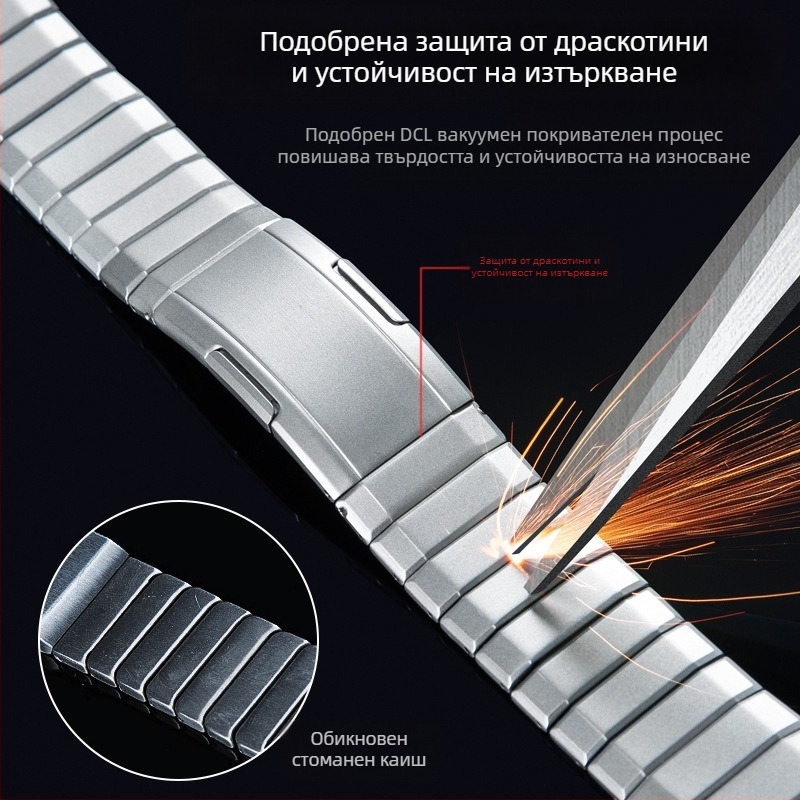 Подходящ за Huawei Gt5/Pro Watch Титаниева сплав Чиста титаниева каишка Gt4/Watch5/4/6 Бизнес стил каишка за часовник