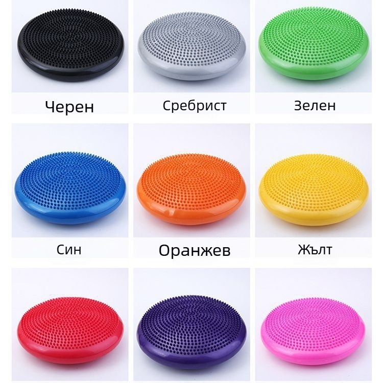 Балансираща постелка за йога с възглавница, сензорна система, рехабилитация, масажна топка, стъпало за крака, фитнес, основна мускулна група, вестибуларна сензорна система, постелка с топка за тренировка