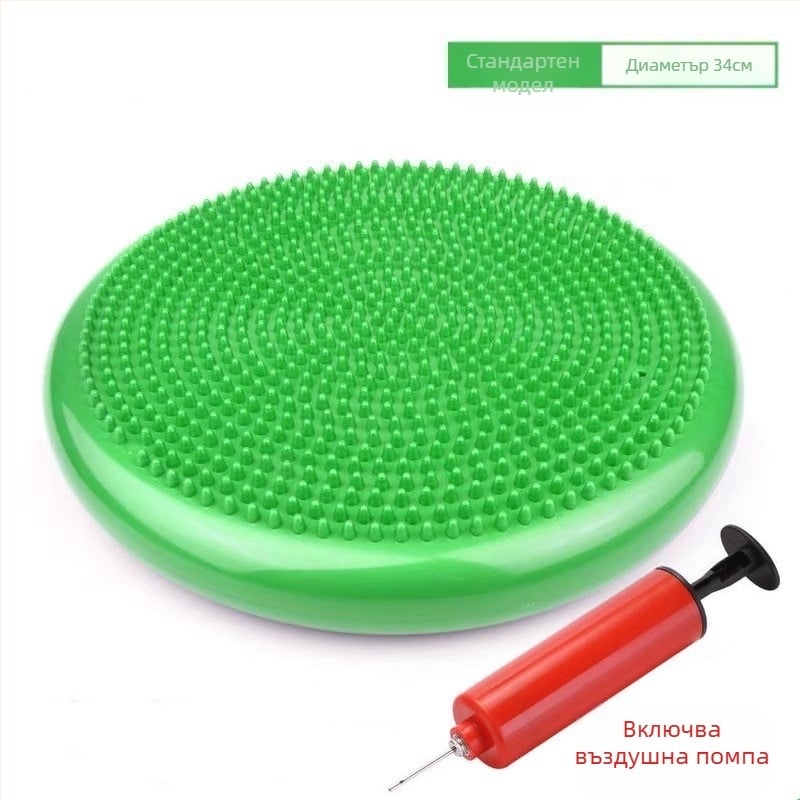 Балансираща постелка за йога с възглавница, сензорна система, рехабилитация, масажна топка, стъпало за крака, фитнес, основна мускулна група, вестибуларна сензорна система, постелка с топка за тренировка