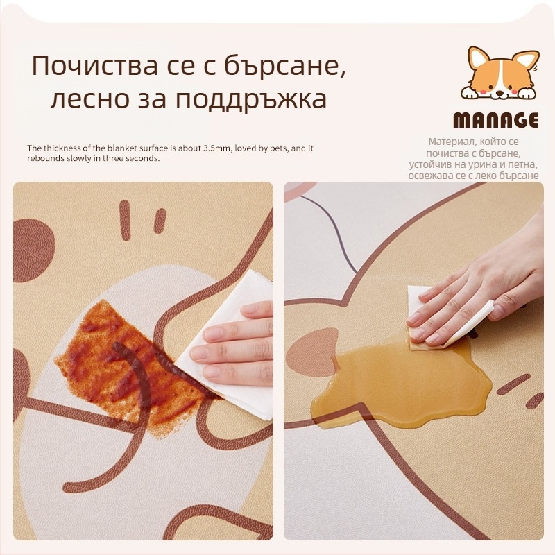 Подложка за домашен любимец, водоустойчива, против урина, PVC килим за кучета, килим за ограда, подложка за кучета и котки, неплъзгаща се подложка за клетка за кучета