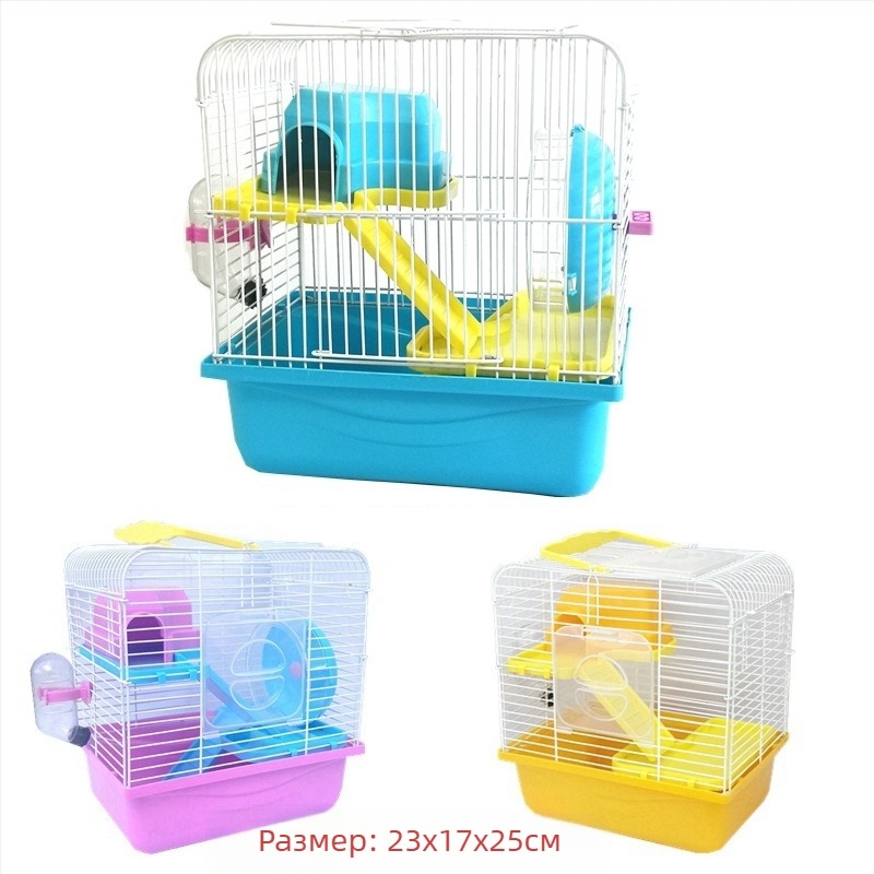Фабрични продажби Комплект за клетка за хамстери Пълно гнездо Двойна клетка Голяма вила Малък замък Малка градина