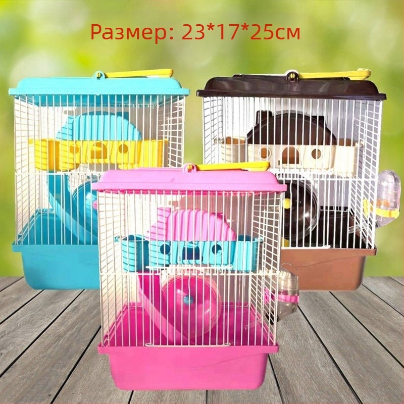 Фабрични продажби Комплект за клетка за хамстери Пълно гнездо Двойна клетка Голяма вила Малък замък Малка градина