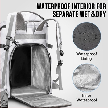 Трансгранична ски чанта, двойна раница с голям капацитет, водоустойчива чанта за ски сноуборд обувки, чанта за пътуване и ски екипировка